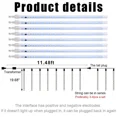 thumbnail image 4 of PRIME - 2X Led Meteor Shower Rain Lights Tree String Light 8 Tubes Garden Party Outdoor, 4 of 6