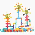 thumbnail image 4 of 1 Juego de 48 piezas de bloques de construcción de tuberías, ensamblaje de rompecabezas, juguete educativo con una pequeña caja de almacenamiento para niños, 4 of 4
