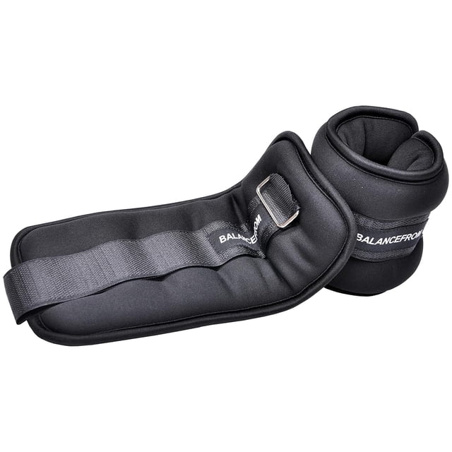 Pesas ajustables para tobillo y muñeca Fitvids 1,8 kg el par, negras