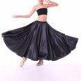 thumbnail image 4 of Alvivi Girls Long Full Circle Dance Skirt Gypsy Latin Spanish Flamenco Skirts Ballroom Dancewear Black 3-4, 4 of 5