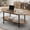 brown, variant on 47.2" Mid Century Cocktail Table, Low Storage Coffee Table, 2 Tier Vintage Center Table, Oval Coffee Table Unique Tea Table for Living Room Office, Easy Assembly