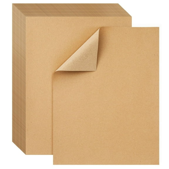 Bright Creations 200 Pack Brown Craft Paper Sheets 8.5 x 11 in Letter Size - 30 gsm Construction Paper for DIY Projects