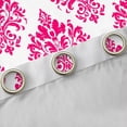 thumbnail image 2 of Erosebridal Baroque Gothic Print Curtains Pack of 2(38x45),Blue Boho Floral Black Out Curtains,White Pink Jacquard Curtains for Living Room,Super Cozy Room Decorative, 2 of 6