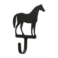 thumbnail image 1 of Village Wrought Iron WH-68-S Crochet Mural Cheval Petit - Noir, 1 of 2