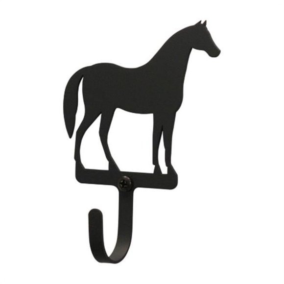 Village Wrought Iron WH-68-S Horse Wall Hook Small - Black