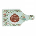 thumbnail image 1 of Easter Cutting Board, Pastel Happy Easter Lettering on Egg Cartoon Bunny Blossoming Floral Frame Print, Decorative Tempered Glass Cutting and Serving Board, in 3 Sizes, by Ambesonne, 1 of 2