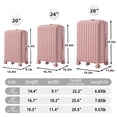 thumbnail image 5 of Pawverly ABS Spinner Wheel Luggage Set 20"/24"/28" – 3-Piece Lightweight Hardshell Suitcases with USB Charging Port, Built-in Cup & Phone Holder for Travel, 5 of 17