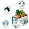 thumbnail image 3 of Hippocampus Large Capacity Oxford Cloth Picnic Basket Reusable Laundry Bag Easter Basket Foldable Box, 3 of 7