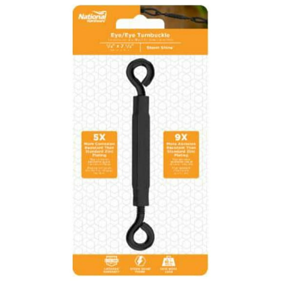 National Hardware N820-121 Eye/Eye Turnbuckle, 1/4 x 7-1/2 In. - Quantity 10