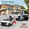 thumbnail image 4 of 24V 2 Seater Ride on Cars, Licensed Cadillac Escalade IQ Powered Ride on Toys Truck with Remote Control, 4 Wheels Spring Suspension, LED Light, Electric Cars for Kids Ages 3-8 Gifts, White, 4 of 10