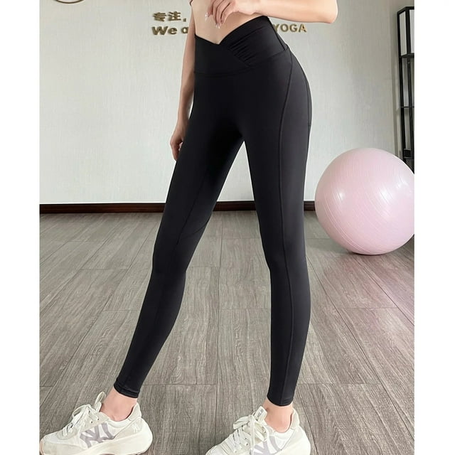 Leggings de cintura alta para mujer, sensación desnuda, Fitness, correr, Yoga, pantalones, gimnasio energético, entrenamiento informal ajustado