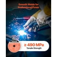 thumbnail image 4 of VEVOR Flux Core MIG Welding Wire, E71T-GS 0.035-inch 2 LBS, Gasless Mild Steel Welding Wire with Low Spatter for All Position Arc Welding, Self-Shielded for Outdoor Use (Pack of 3 Rolls), 4 of 9
