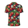 thumbnail image 4 of Rocae Strawberry2 for Men's Short Sleeve Polo Shirt, Quick Drying Performance Moisture Wicking Sports Men's Golf Shirt X-Large, 4 of 9