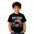 thumbnail image 5 of Tisuna Boys Patriotic T Shirts Size 10-11 Years America Flag Print Short Sleeve Crew Neck Tops Comfortable Boy'S 4th Of July Black USA Celebrate 250 Years Birthday Tees, 5 of 5