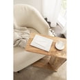 thumbnail image 2 of Kate and Laurel Thaxter Modern Mango Wood C-Table, 20 x 10 x 28, Natural Wood, Transitional Wooden C-Shaped Table for Use as Bedroom Nightstand or Living Room Decor, 2 of 9