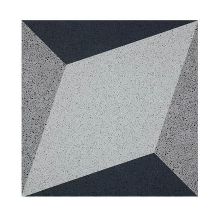 Benjara BM218681 15.75 x 9 in. Stone Plastic Composite Mosaic Tile, Gray & Black - Pack of 10