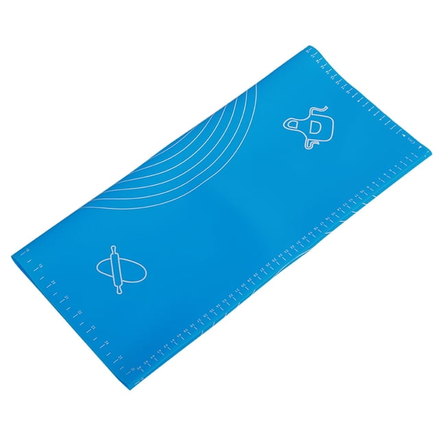 Soft Texture Flour For Bread Making Foldable Baking Mat Silicone Baking Mats, Baking Supplies, Baking Mat, Non-Slip Pizza Rolls Restaurant Hotel For Home Use For Kitchen Blue
