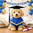 thumbnail image 5 of Graduation Doll Clothes Class of 2026 Plush Stuffed Animal Outfit Pet Dog Doll Cap and Gown Fits 12" Doll Bear for Graduation Day Gifts, 5 of 7