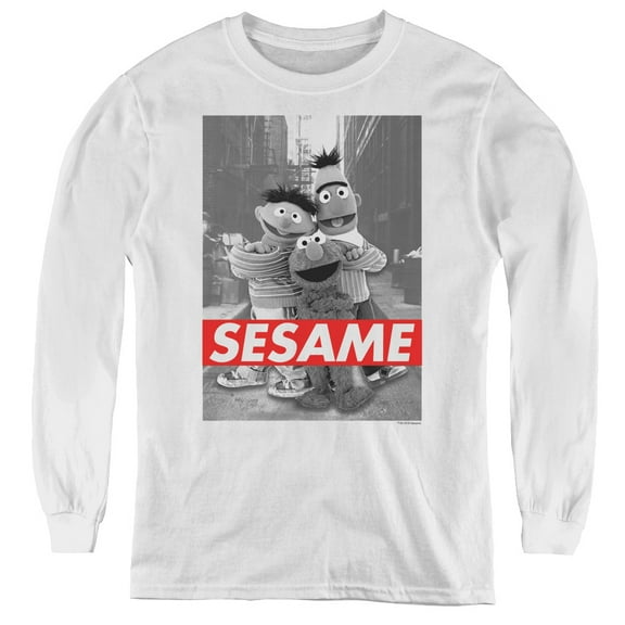 Sesame Street Sesame Youth Long Sleeve Tee White