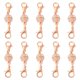 thumbnail image 2 of Alloy Crystal Rhinestone Magnetic Clasps with Double Lobster Claw Clasps Rose Gold 41mm Lobster Clasp: 12x7x3mm Magnetic Clasp: 15x8.5mm, 2 of 6