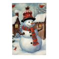 thumbnail image 2 of Winter Garden Flag Double Sided, Burlap Small Vertical Snowman Garden Yard House Flags for Winter Christmas Seasonal Outside Outdoor House Decor, 2 of 6