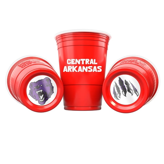 CooCoo Cups® 16oz Central Arkansas "Growling Bear  Claws" Party Cups - 50 Count