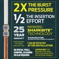 SharkBite Max 1/2 Inch MNPT Adapter, Push to Connect Brass Plumbing