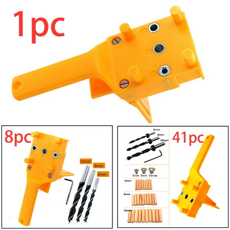 Woodworking Handheld Jig Drill Guide Positioning Tools For Wood Dowel Drilling Hole Locator Saw Accessories Fits 6 8 10mm Bits (Best Starter Tools For Woodworking)