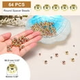 thumbnail image 2 of Uxcell 2mm Filled Spacer Beads, 64Pcs 14K Gold Metal Smooth Round Ball Beads for Bracelet Jewelry Making Necklace DIY, 2 of 6