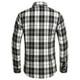 thumbnail image 2 of Donemore Men's Plaid Shirt Button Down Collar Two Pockets Casual Long Sleeve Top Comfortable Breathable Fit, 2 of 4