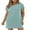 Blue, variant on DOKOTOO Women's Casual Dresses Straight Loose Crew Neck Summer T Shirt Dress Short Sleeve Ribbed T-shirt Mini Dress Holiday Vacation with Pocket Brown Size L US12-14