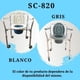 thumbnail image 3 of Silla Baño Comodo Cromado Aluminio Ruedas Discapacitados Super Confort SC-820, 3 of 3