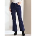 thumbnail image 5 of Allegra K Women's Vintage Corduroy Flare Pants Elastic High Waist Stretchy Bell Bottom Trousers, 5 of 6