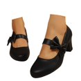 thumbnail image 3 of Mary Jane High Heels Bowknot Strap Comfortable Dress Shoes for Ladies Women's Party Wedding, 3 of 7