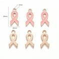 thumbnail image 5 of Breast Cancer Awareness Pink Ribbon Dangle Charm European Style Beads Charm, 5 of 16