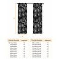 thumbnail image 6 of Fsddascl Halloween Blackout Curtains for Bedroom/Living Room, Thermal Insulated Kitchen Curtains, Black Scary White Bat Animal Net Geometric Grommet Darkening Window Treatment Drapes 27.5"x39"x2, 6 of 6