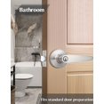 thumbnail image 4 of Serrure de Porte de Chambre - Poignée de Porte Intérieure avec Serrure - Serrures en Acier Inoxydable pour Porte d'Entrée - Poignées de Porte avec Serrure et Clé - Poignée Porte Intérieure, 4 of 6