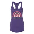 thumbnail image 3 of Waymaker Rainbow Inspirational/Christian Ladies Racerback Tank Top, Purple Rush, X-Large, 3 of 5