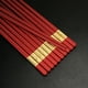 thumbnail image 4 of Juego de 10 pares de palillos chinos reutilizables de fibra de vidrio, palillos chinos rojos para comida, antideslizantes, fáciles de usar, 4 of 5