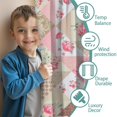 thumbnail image 3 of Blackout Kids Curtains,Pioneer Flower Floral Print Pattern Childrens Insulated Curtains Set Of 2,Bedroom Essentials,Toddler Room Decor 42"x63", 3 of 5
