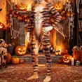 thumbnail image 2 of VeFlora Halloween Men's Bodysuit Muscle Animal Printed, Halloween Animal Cosplay Skinny Catsuit Fullbody Jumpsuit Costumes With Tail(Gold/L), 2 of 3