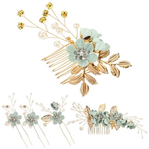 OFFIGAM 5Pcs Wedding Hair Comb and Clip Set for Brides and Bridesmaids Made of Sturdy Lightweight Materials