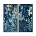 thumbnail image 2 of Designart "Vintage Botanicals Faded Blue Wildflowers II" Abstract Botanicals Wall Art Set Of 2 - Modern Blue Gallery Set For Office Decor, 2 of 6