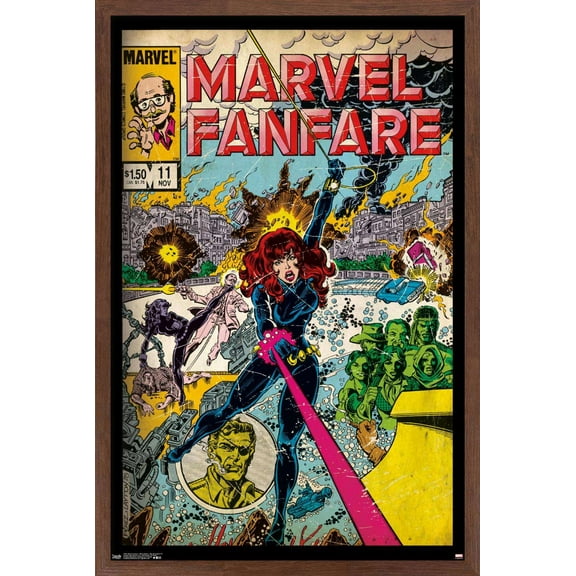 Marvel Comics - Black Widow - Marvel Fanfare #11 Wall Poster, 14.725" x 22.375", Framed