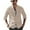 Khaki, variant on LVCBL Men's Linen Shirt Long Sleeve Casual Shirts Regular Fit Khaki M