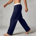 thumbnail image 7 of Smsaxvxz Mens Baggy Sweatpants Wide Leg Loose Gym Casual Lightweight Pants with Pockets Navy M, 7 of 7