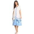 thumbnail image 2 of Lati Fashion Women Nightgowns Short Sleeve Female Nightgowns & Sleepshirts Blue Size Large, 2 of 4