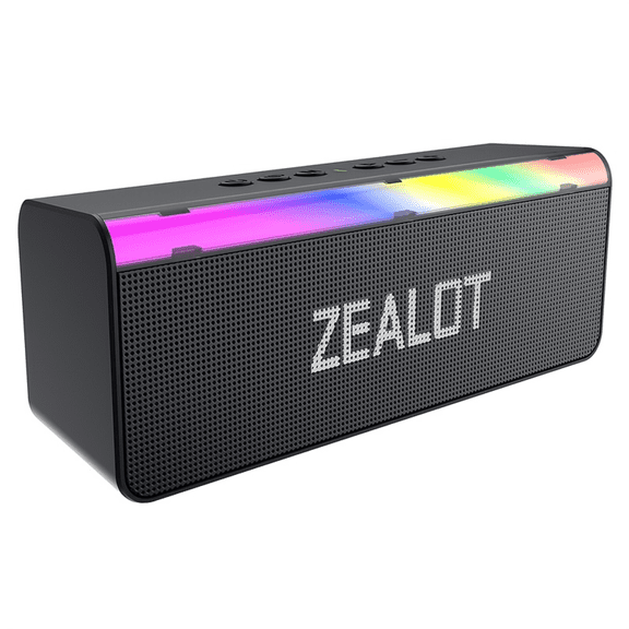 DCOWO S72 20W IPX6 Waterproof Wireless Speaker, 10H Playtime Bass RGB Light for Outdoor Camping Home Theater