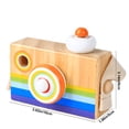 thumbnail image 3 of Kids Rotating Kaleidoscope Camera Toy Wooden Visual Effect Sensory Exploration Early Learning Handheld 3.9X3.1X2 Inch Colorful Educational Gift B, 3 of 6