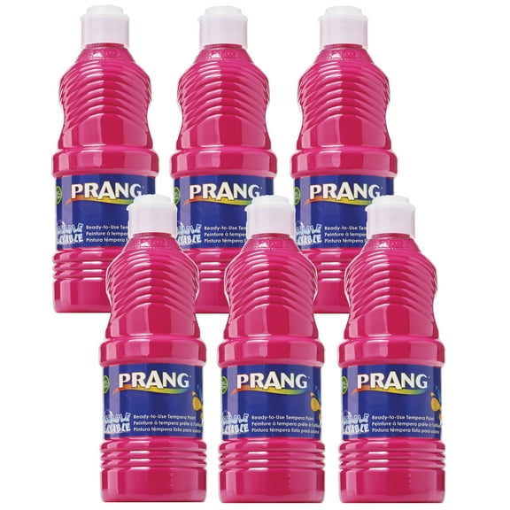 Prang Washable Tempera Paint, Magenta, 16 oz, Pack of 6